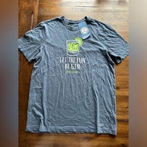 Life Is Good Blue Short Sleeve Tee Casual Comfort- size Medium